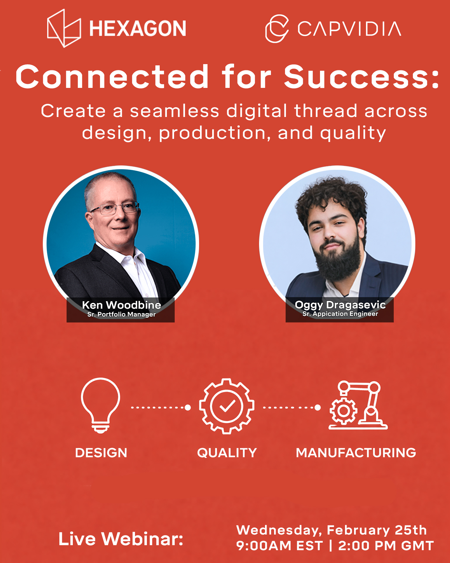 Capvidia and Hexagon to Host Live Webinar on Building a “Real” Digital Thread from Design to Inspection Using MBD, QIF, and PC-DMIS